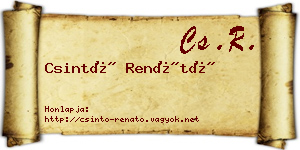 Csintó Renátó névjegykártya