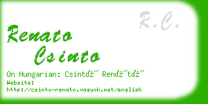 renato csinto business card